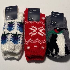 Gap Fleece Socks Mens Sherpa Lot Of 3